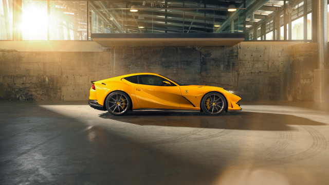 Yellow sports car parking garage #5 free wallpaper for desktop - medium preview image