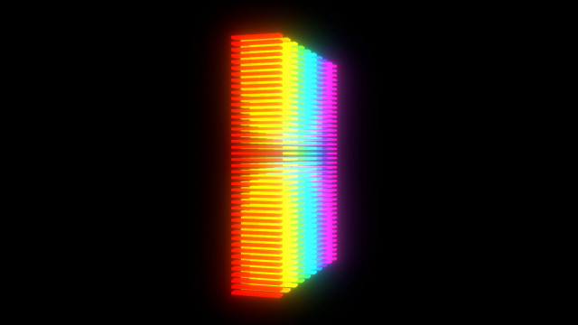 Rainbow holography raytraced black background free wallpaper for desktop - medium preview image