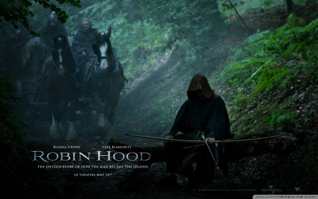 Man hooded jacket bow arrow free wallpaper for desktop - medium preview image