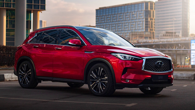 Red infiniti parking lot tokyo free wallpaper for desktop - medium preview image