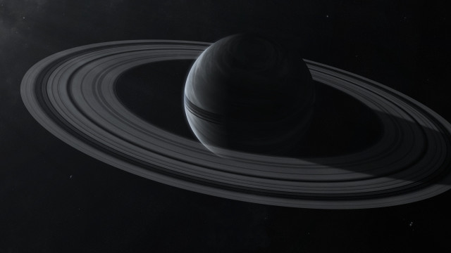 Saturn like rings dark sky free wallpaper for desktop - medium preview image
