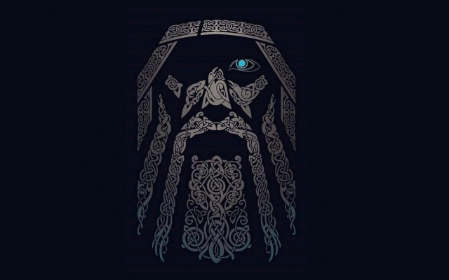 Bearded man blue eyes psychedelic free wallpaper for desktop - medium preview image