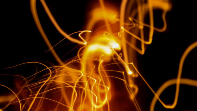 Blurry fire yellow light abstract free wallpaper for desktop - medium preview image