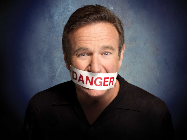 Danger tape mouthed man neoplasticism free wallpaper for desktop - medium preview image