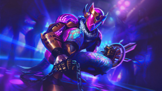 Purple blue helmet armor steering free wallpaper for desktop - medium preview image