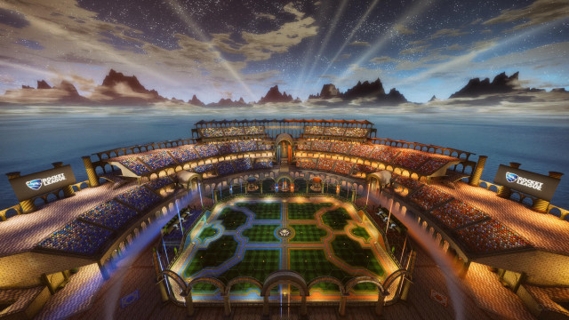 Stadium view boat night starry free wallpaper for desktop - medium preview image