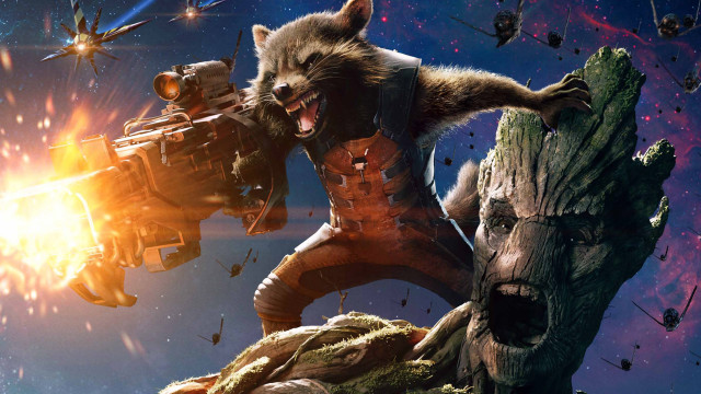 Rocket raccoon gun rocket ship free wallpaper for desktop - medium preview image