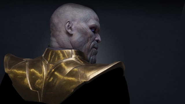 Gold armor bald man dark free wallpaper for desktop - medium preview image