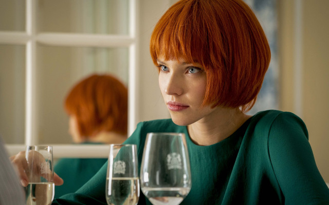 Redhair woman wineglasses table daphneallen free wallpaper for desktop - medium preview image