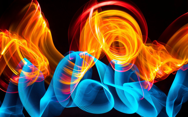 Fiery volumetric wave glowing molten free wallpaper for desktop - medium preview image