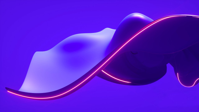 Purple neon 3d curve beeple free wallpaper for desktop - medium preview image