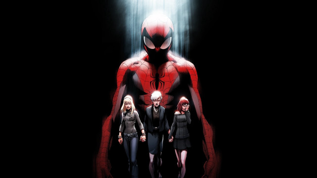 Group people spiderman poster formal free wallpaper for desktop - medium preview image