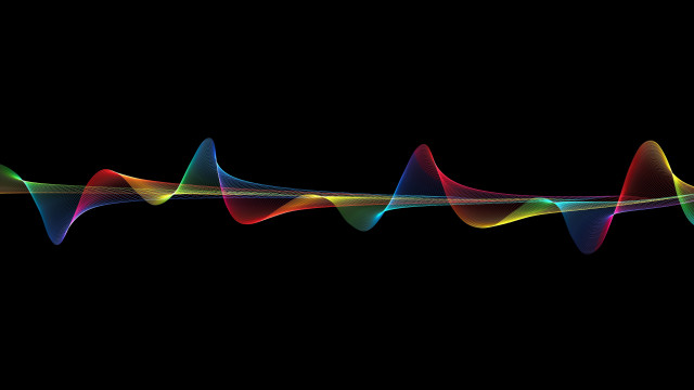 Colorful sound wave white line free wallpaper for desktop - medium preview image