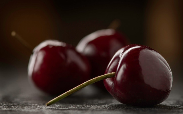 Cherries closeup dof photorealistic 3d free wallpaper for desktop - medium preview image