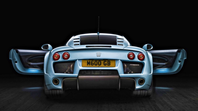 Blue sports car rear lights free wallpaper for desktop - medium preview image
