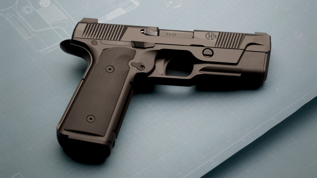 Gun table blue black white free wallpaper for desktop - medium preview image