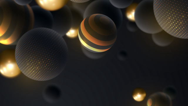 Floating balls geometric abstract lamp free wallpaper for desktop - medium preview image