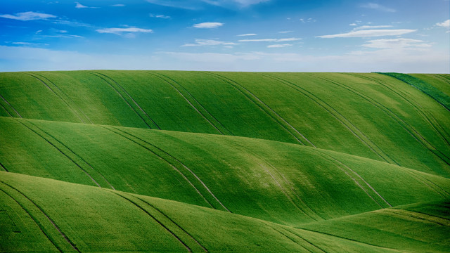 Green field blue sky clouds #50 free wallpaper for desktop - medium preview image