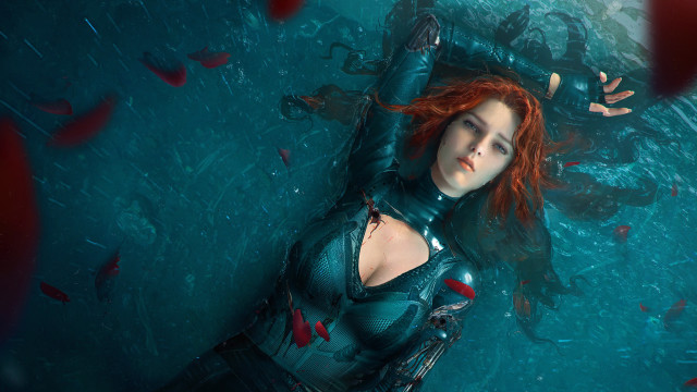 Wet suit woman fish underwater free wallpaper for desktop - medium preview image