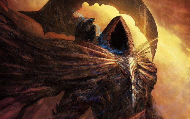 Dragon bird wings spread yellow free wallpaper for desktop - medium preview image