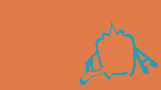 Blue orange bird orange background free wallpaper for desktop - medium preview image