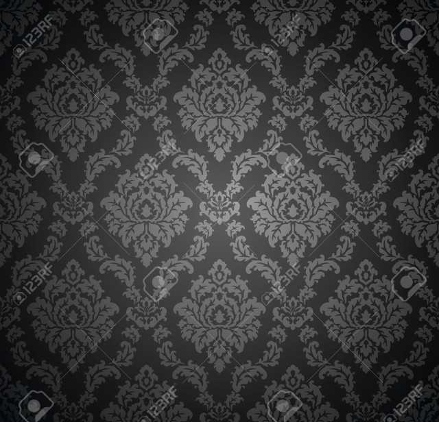 Black white damask background pattern free wallpaper for tablet - medium preview image