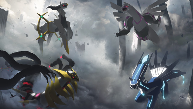 Pokemons flying cloudy sky concept free wallpaper for desktop - medium preview image