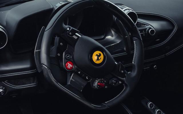 Ferrari dashboard leather steering wheel free wallpaper for desktop - medium preview image