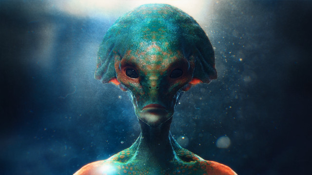 Alien blue orange red nose free wallpaper for desktop - medium preview image