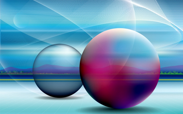 Two eggs blue pink sky free wallpaper for desktop - medium preview image