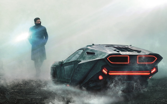 Futuristic car man fog bright free wallpaper for desktop - medium preview image