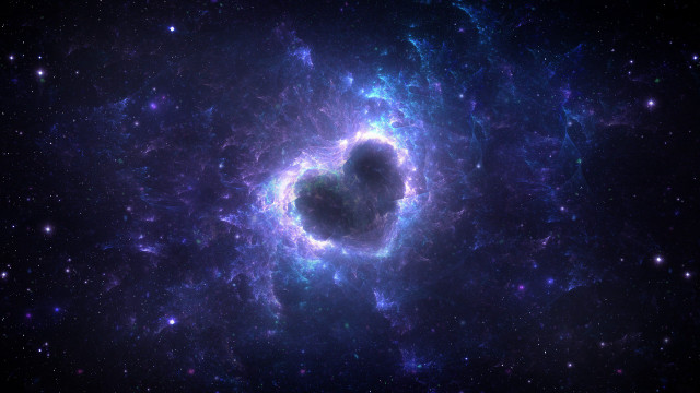 Heart galaxy blackhole star storm free wallpaper for desktop - medium preview image
