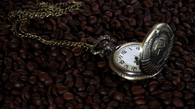 Pocket watch coffee beans still free wallpaper for desktop - medium preview image