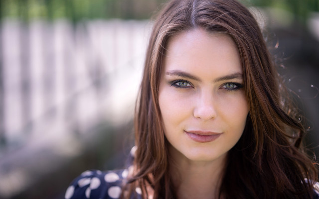 Woman long hair blue eyes #72 free wallpaper for desktop - medium preview image