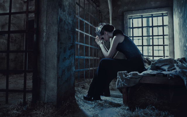 Gothic cinematic portrait eastasian architecture free wallpaper for desktop - medium preview image