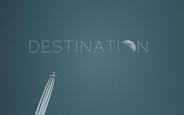 Plane destination night star moon free wallpaper for desktop - medium preview image