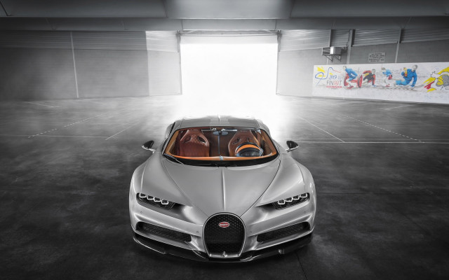 Bugatti garage door open interior free wallpaper for desktop - medium preview image