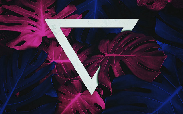 Triangle leaves flower pink 3d free wallpaper for desktop - medium preview image