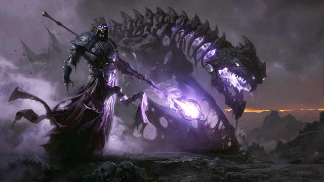 Giant monster demon rocks smoke free wallpaper for desktop - medium preview image