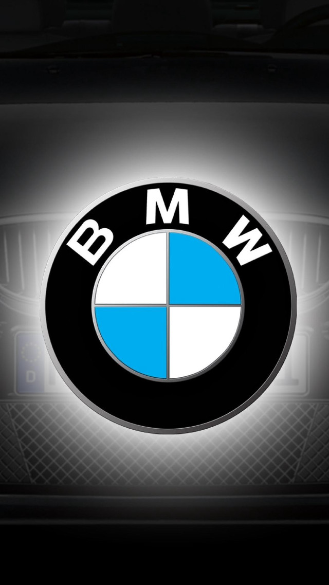 Bmw logo car grill dark free wallpaper for mobile - medium preview image