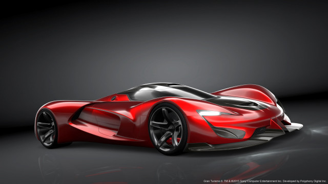 Red sports car dark room #103 free wallpaper for desktop - medium preview image