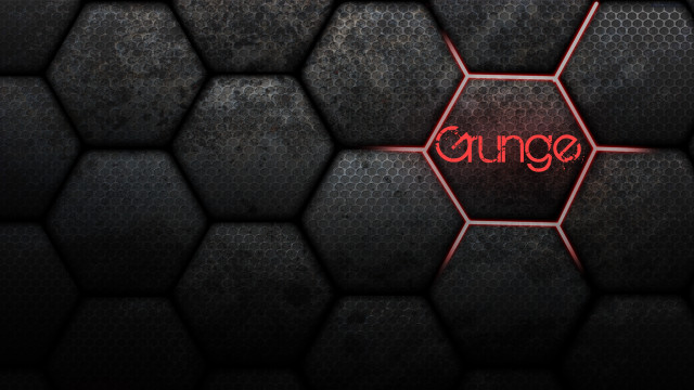 Red neon sign honeycomb fence free wallpaper for desktop - medium preview image