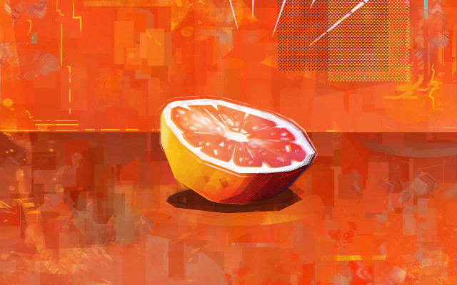 Grapefruit orange squares autumn fire free wallpaper for desktop - medium preview image