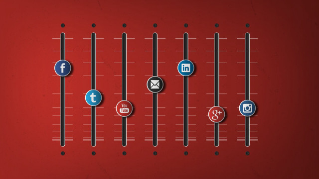 Red wall social icons pins free wallpaper for desktop - medium preview image