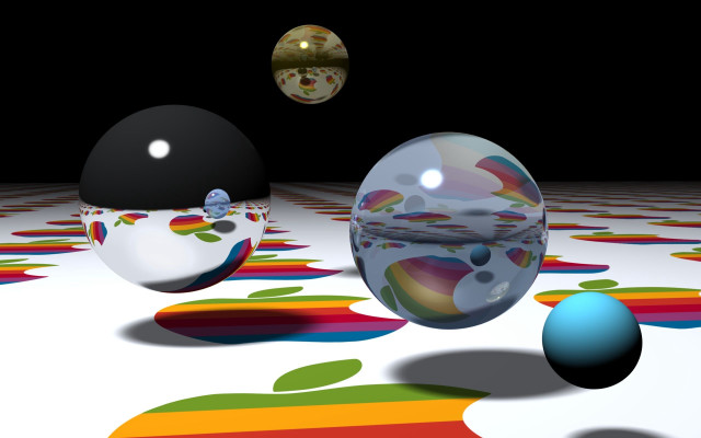 Floating balls paint circles colorful free wallpaper for desktop - medium preview image