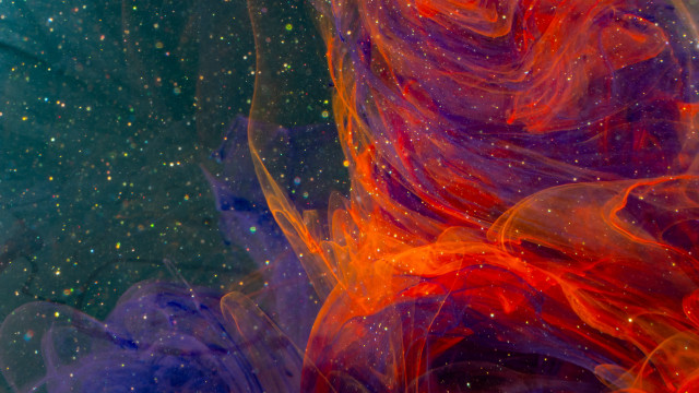 Colorful shapes swirls generative art free wallpaper for desktop - medium preview image