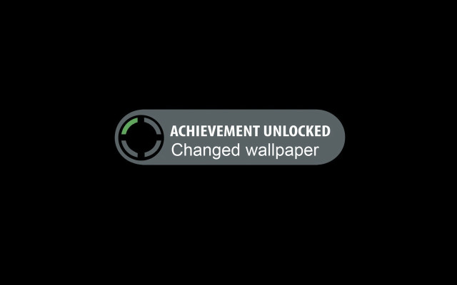 Achievement unlocked sign figurativism minimalist free wallpaper for desktop - medium preview image