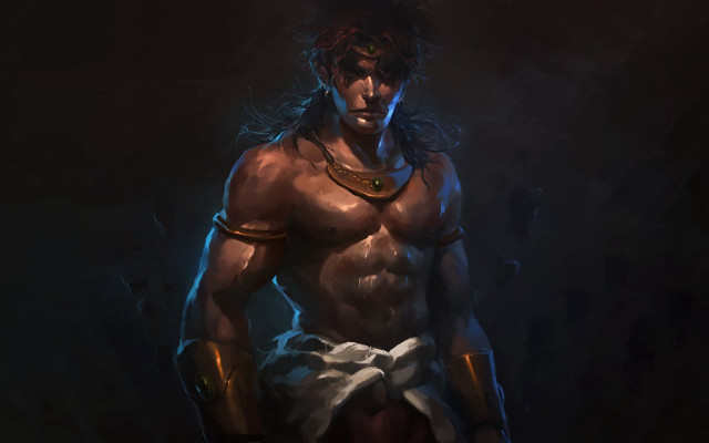 Man sword hairy beard collar free wallpaper for desktop - medium preview image