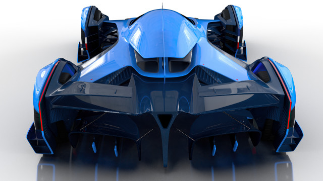 Futuristic vehicle large front rear free wallpaper for desktop - medium preview image