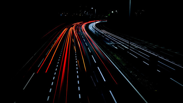 Highway night long exposure futurism free wallpaper for desktop - medium preview image
